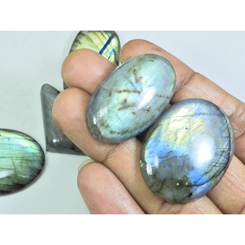 23X33-28X43MM Natural Multi Labradorite Oval Cabochon Loose Gemstone 5PcsLot LL-962