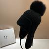 Iceland Same Winter Velvet Thickened Warm Rabbit Hair Ear Protection Hat Nordic Bag Face Fox Hairball Wool Hat