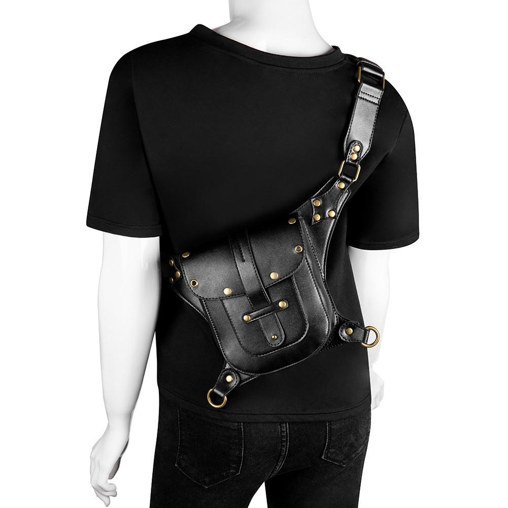 Streetwear Pu Punk Style Small Crossbody Bag For Women And Men