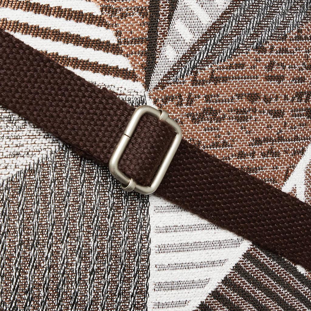 Woven Fabric Mini Shoulder Tote Bag LT BR Pattern Fabric H 1391 Brown [ROOTOTE] Women's