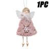 Christmas Hanging Angel Doll Pendant Plush Angel Ornaments Xmas Tree Decors for Wedding Birthday Party New Year Holiday Decor