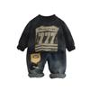 Kids Casual Long-Sleeve Set, Comfortable Daily Wear Outfits