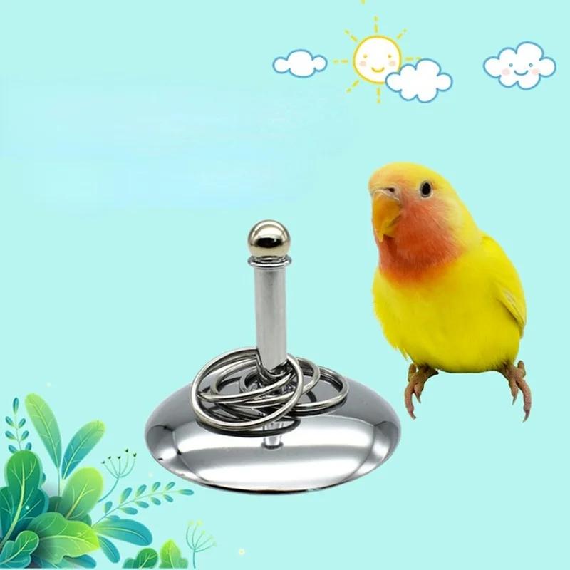 Bird Tricks Tabletop Toys Training Basketballs Stacking Ring Sets Parrots Chewing Balls Playing Various Occasions