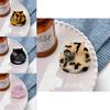 Schattige haarclip in Japanse stijl met kattenmotief, gemaakt van acetaat, voor vrouwen, verkrijgbaar in zwart schildpadpatroon en diverse kleurrijke varianten.