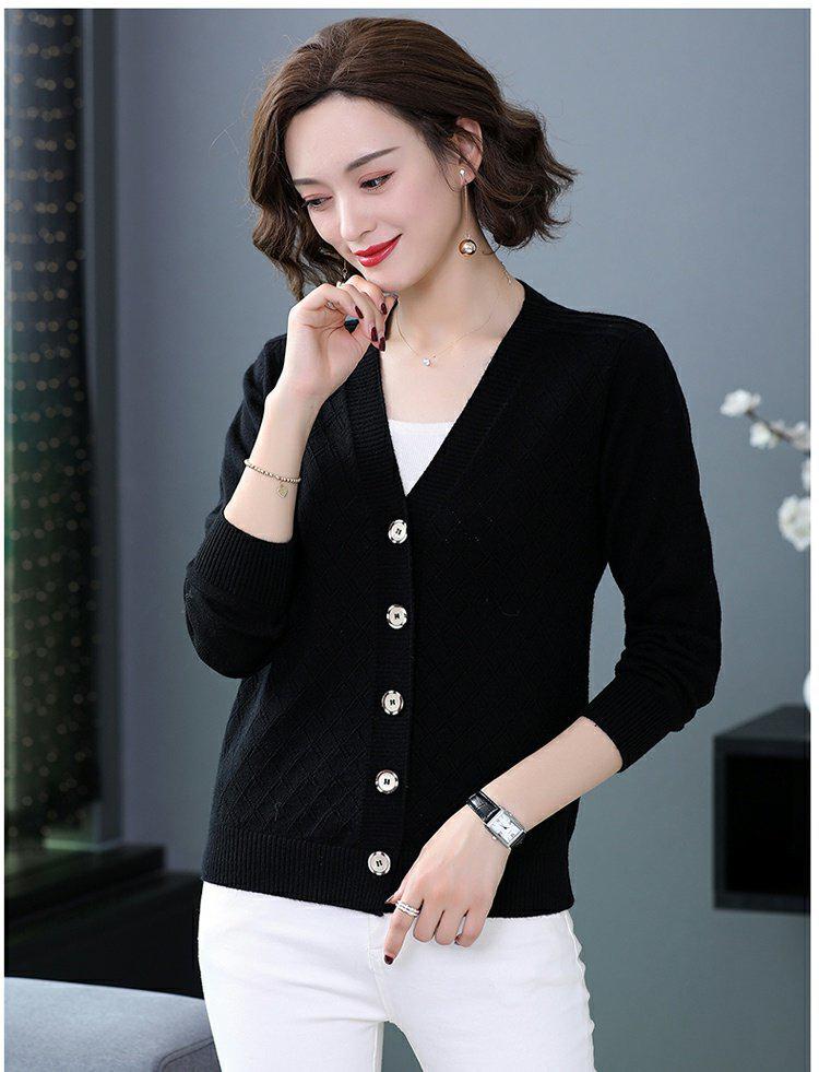 2025 Autumn/Winter Women's Elegant Short Knit Cardigan - Loose Casual Shawl Sweater