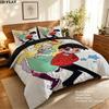 Star Butterfly Pattern Bedding uilt Set uilt Cover Pillowcase Home Decoration Birthday Gift (1 * duvet cover + 2 * pillowcase without core)