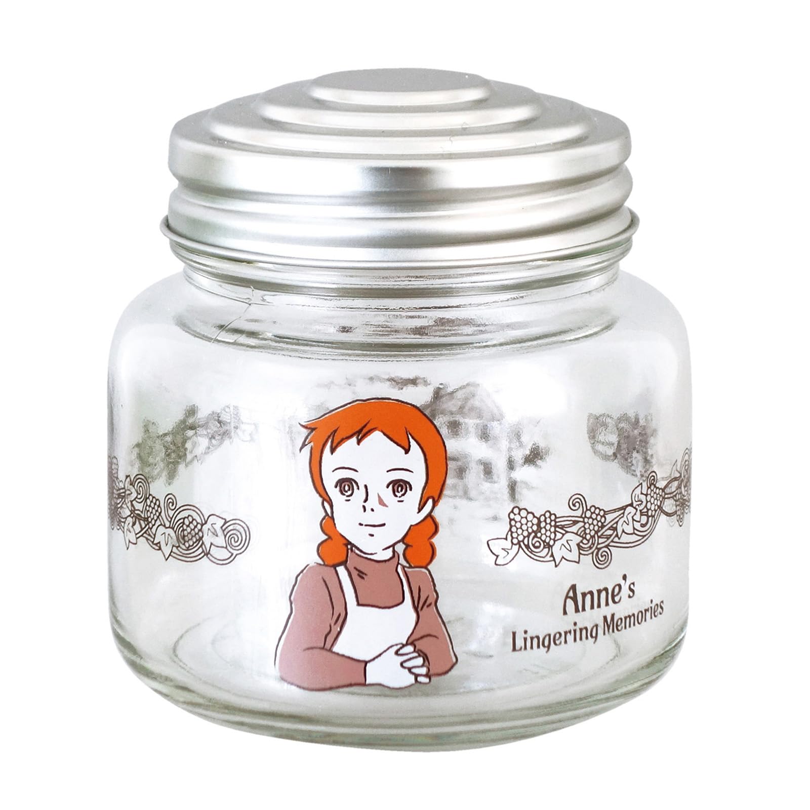

Anne of Green Gables Glass Storage Container Canister Candy Pot 9 x Tableware Goods Miscellaneous Simple Made in Japan 165197 9.5cm