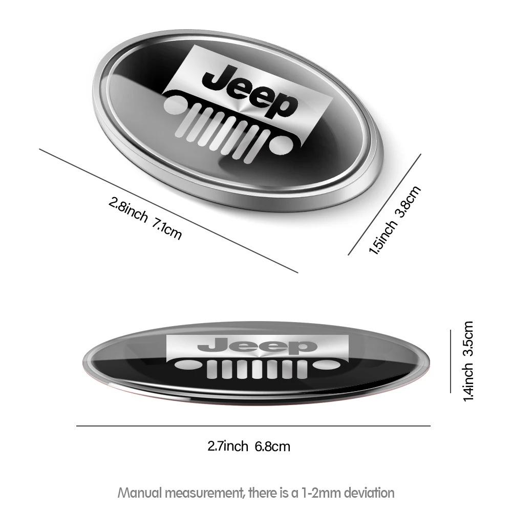 Self-Adhesive 3D Car Emblem Sticker Body Trunk Decor for Jeep Renegade Wrangler JK Grand Cherokee Compass Exterior Accessories