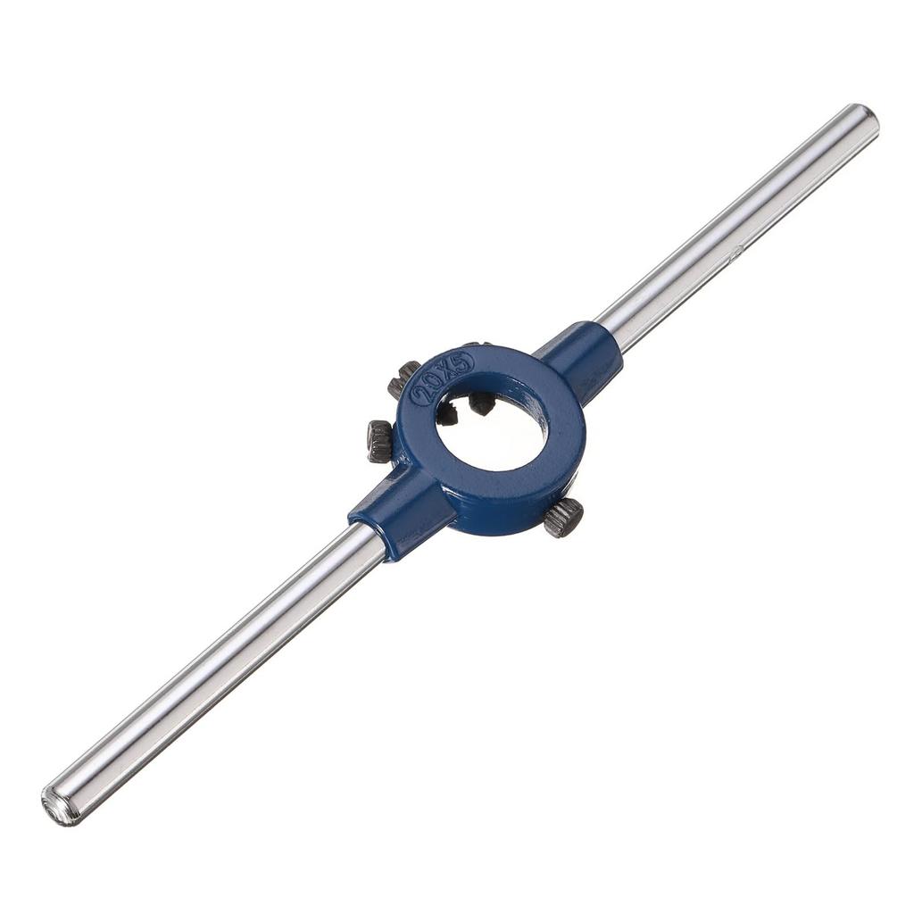 uxcell Round Die Stock Handle Wrench 20mm Adjustable Threading Die Wrench Handle Holder for Bolt Thread Bar Type Tool Metric Outer Diameter (0.79")