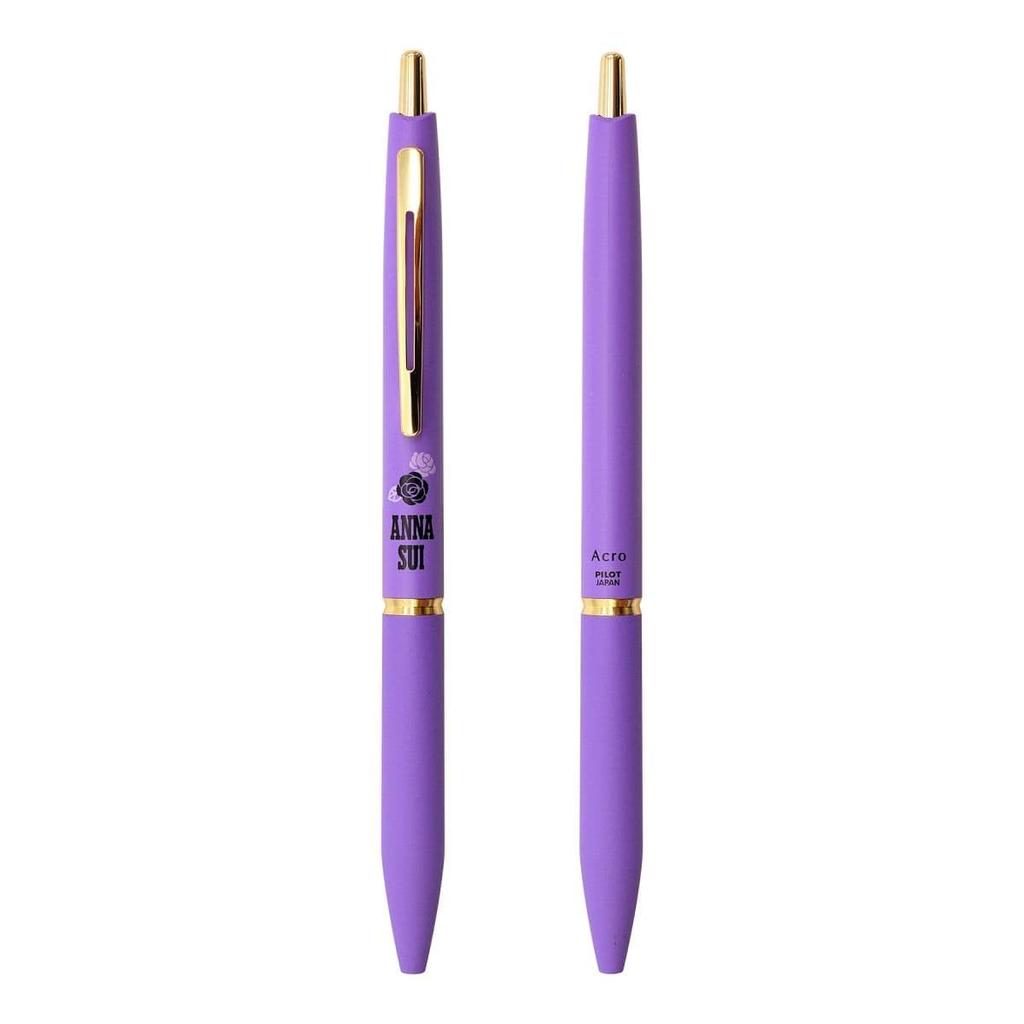 Sui Ballpoint BAC Acro×ANNASUI/Acro×Anna Oil-based Pen, 0.5mm [Purple/Rose]