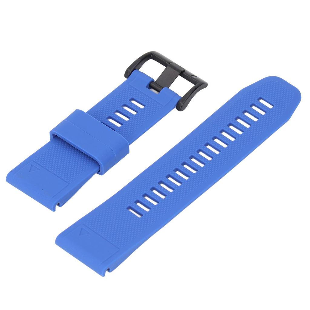 26mm Silikon Uhrenarmband Atmungsaktive Edelstahlschließe Ersatzuhrenarmband mit Ladeanschluss für Fenix 2 3 3HR