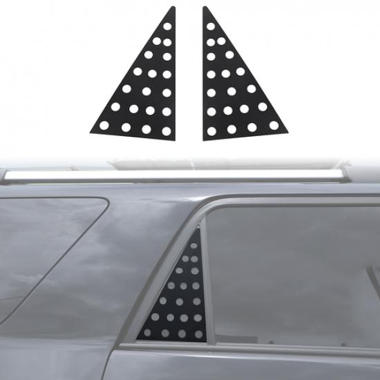 Black C Pillar Triangular Glass Window Plate Trim Cover Bezel For 4runner 2010+