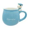 Disney Donald Duck Yululun Mug with Figure, Large, Approx. 340ml, Approx. 9 x 10cm, Tableware, Donald Merchandise, Birthday Gift, Green, san4532-5