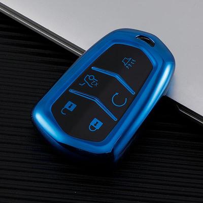 TPU Soft Rubber Full Coverage Key Case for Cadillac XTS/CT6/XT4