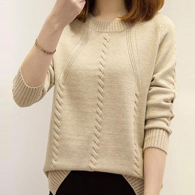Pullover Women's Sweaters Autumn Winter O-neck Short Paragraph Bottoming Shirt Version of The Loose