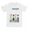 Potištěné pánské tričko kapely WEEZER je retro 100% čistá bavlna rockový kulatý výstřih krátký rukáv trendy outfit