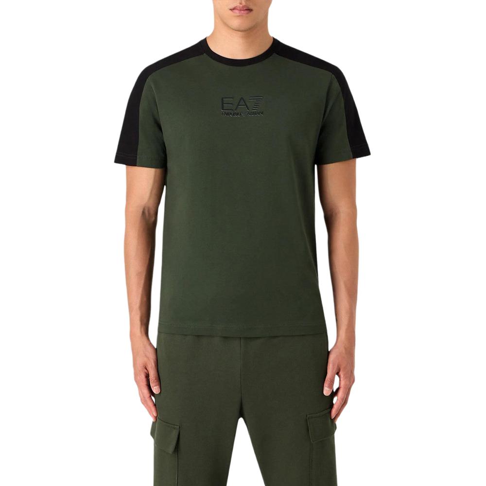 Emporio Armani Color Block Logo Short Sleeve T-Shirt Men tops 6RPT15-PJ02Z-1845