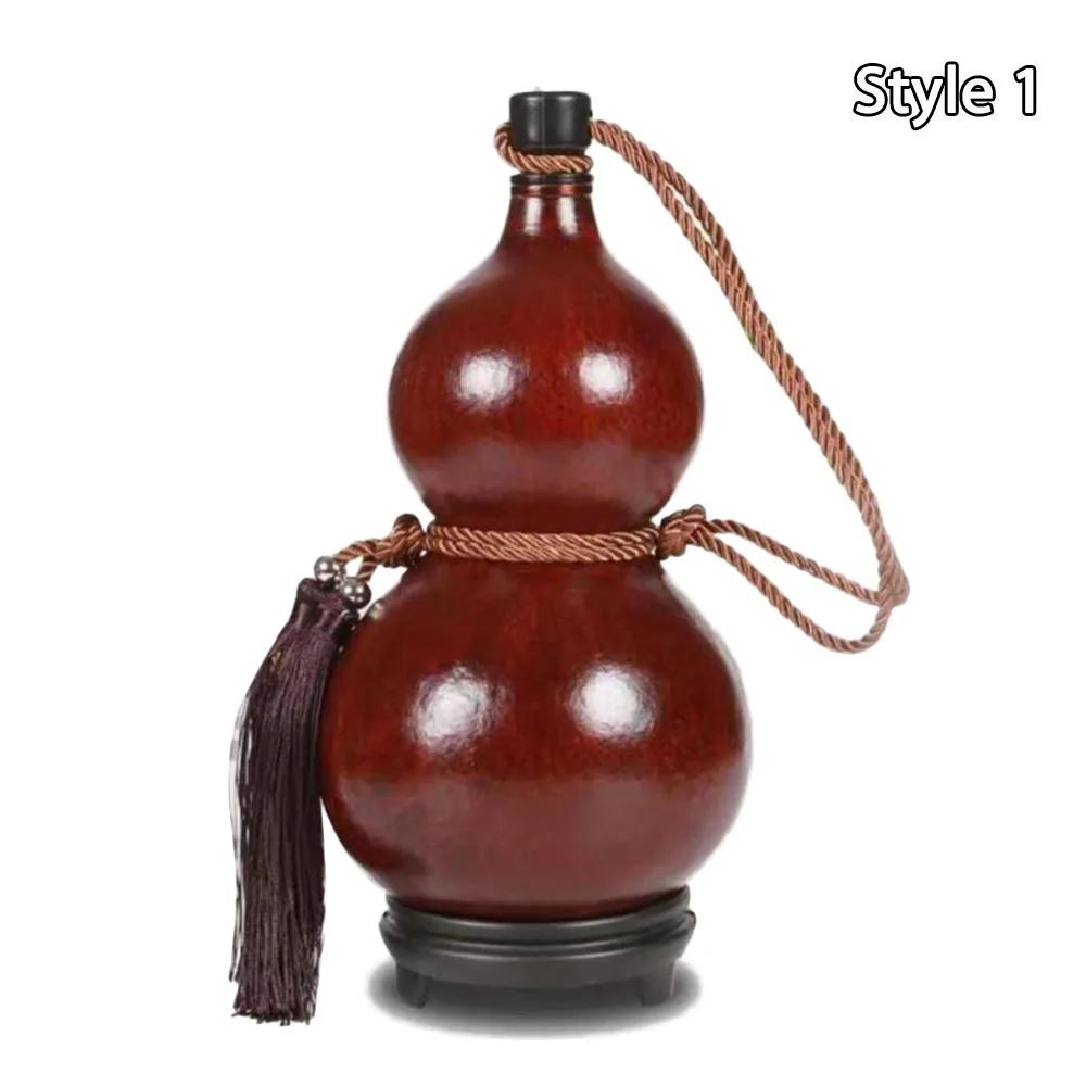 Nová čínská retro láhev na vodu ve tvaru tykve 500ML Velkokapacitní nádoba na nápoje ve tvaru tykve Odolná Kreativní láhev na víno Venkovní Fitness