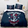 3D Print New Nautical Ocean Anchor Bedding Sets Ocean Spirit Duvet Cover King Queen Single Size Bed Linen Teens Boys Gift