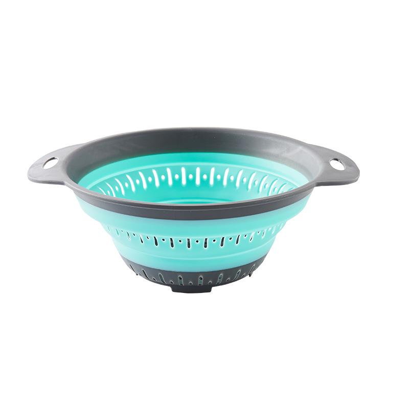 Multifunctional Silicone Folding Drain Basket for Vegetables & Fruits