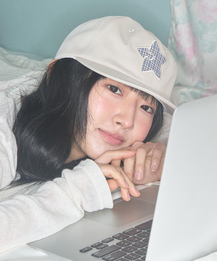 Kiibi Star Symbol Patch Cap Oatmeal