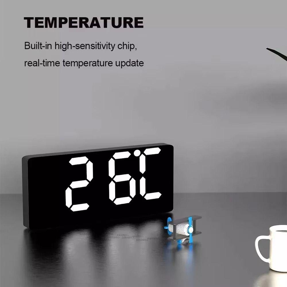Dual Alarms LED Digital Clock 12/24H Format Table Alarm Clock Electronic Wall Clock  Desktop