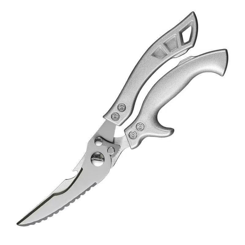 Multifunctional Kitchen and Bone Shears with Plastic and Aluminum Handle