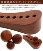 Wooden Massage Ball Set 6 Pieces Mahogany Brown Tsubo Pressure Point Reliever