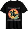 Cowboy Skeleton Horse Riding Sunset A Satchel of Richards T-shirt