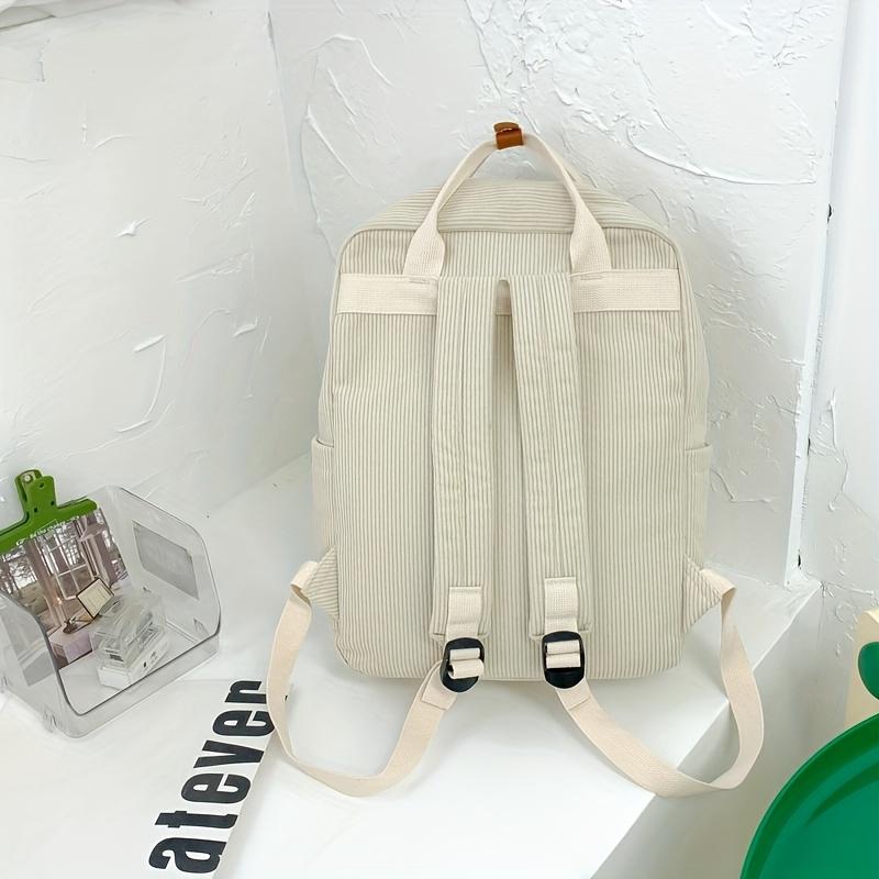 Stylish Corduroy Tote Bag Simple Handbags Shoulder Bags for Woman Versatile Backpack School Bags Mochilas Juveniles Adolescentes