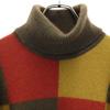 Jaeger 80s 90s Old Long Sleeve Turtleneck Sweater Brown Knit Men's Used