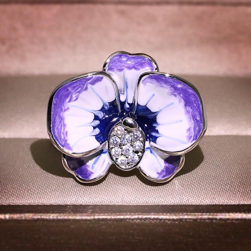 

Высококачественные эмалевые комплекты серег и колец для девочек, роскошные для женщин, эмалевые серьги и кольца, изысканные ювелирные изделия в подарок