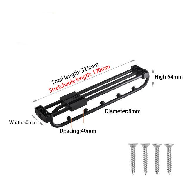 Upgrade Top Loading Adjustable Clothes Rails Wardrobe Pull Out Retractable Cabinet Clothes Hanger Closet Rod Organizer Rack