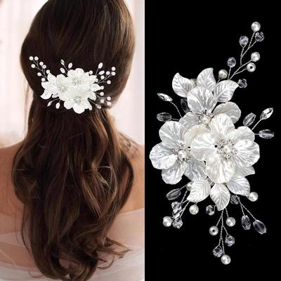 Pince à Cheveux Fleur Strass Perle Mariage Accessoires de Cheveux Pour Femmes Épingle à Cheveux Perles Ornements de Cheveux Bijoux Diadème de Mariée