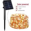 Colorful Copper LED String Lights: Battery-Powered, Outdoor Solar Decor for New Year & Spring Festivals
