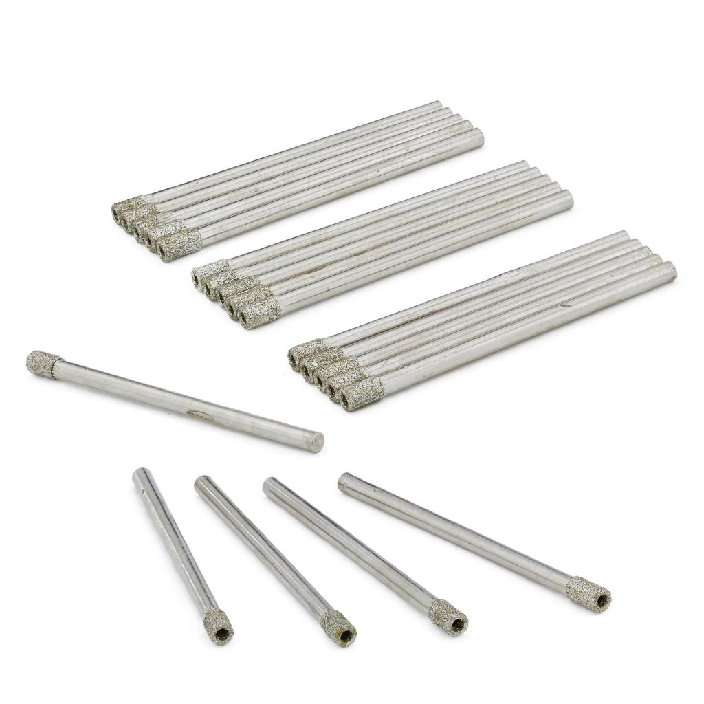 JINGLING 3mm Diamond Drill Bit, 1/8" Diamond Drill Bits, Glass Drill Bit, Coated Hole Saw Core Bit Tools for Stone Tile Pack of 20Pcs