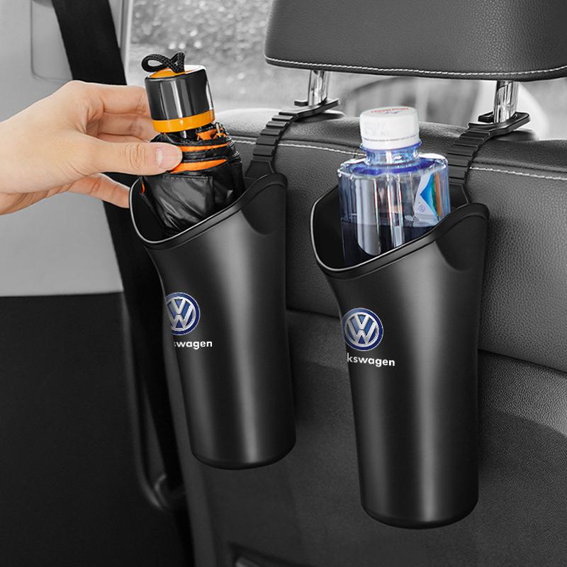 1/2Pcs Car Styling Car Storage Box Umbrella Garbage Organizer Bucket For Volkswagen Tiguan Golf-4 5 6 7 MK6 B5 B6 B7 Jetta Lavida Polo Tiguan Passat