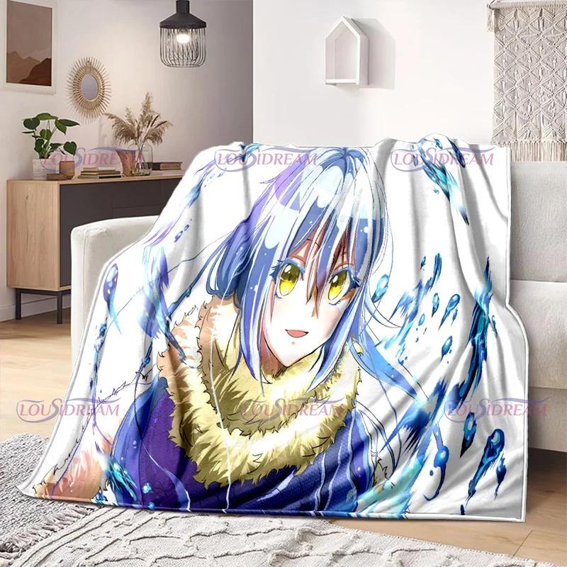 That Time I Got Reincarnated As A Slime Blankets Anime Cartoon Rimuru Tempest Blankets Home Flannel Blanket Sofa Throw Blanket