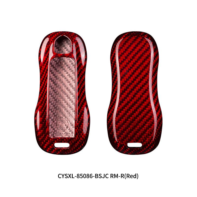 Echte Carbonfaser Auto Fernbedienung Schlüsselanhänger Hülle Abdeckung für Porsche Macan 911 Panamera Cayenne Boxster 986 987 981 Zubehör