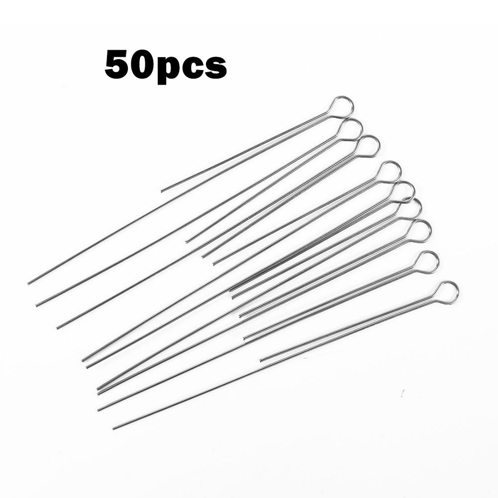 

50 X Lure DIY Rotating Sequin Steel Wires Spinner Wire Fishing Bait Shafts New 75mm