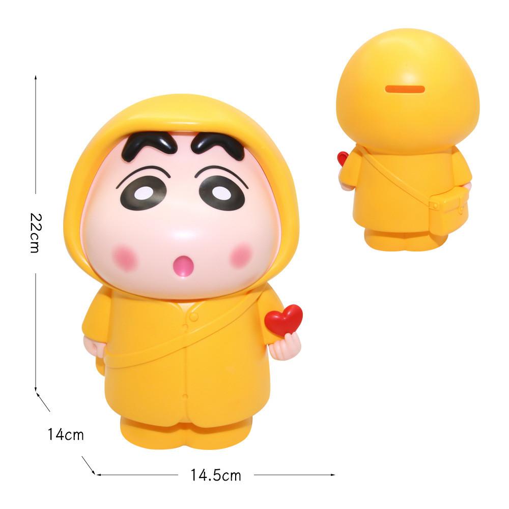 Style Unique Cartoon Raincoat Piggy Bank Featuring Xinxin Heart Design Gesture
