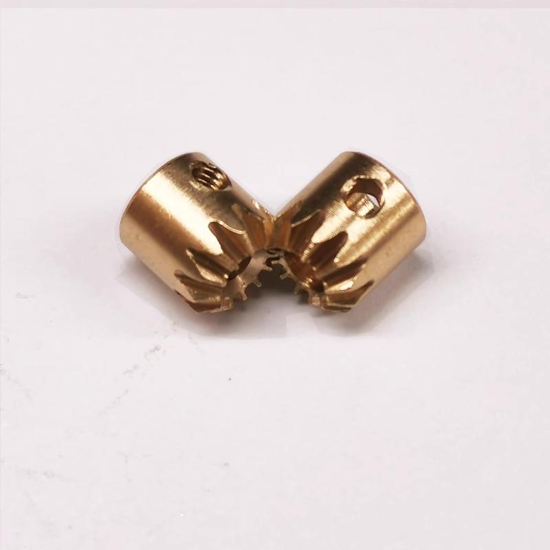 90 Degree Brass Metal Bevel Gear Models Right Angle Transmission 0.5M 12T 2/3mm gear