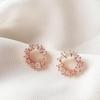 Women's Anniversary Cubic Round Earrings