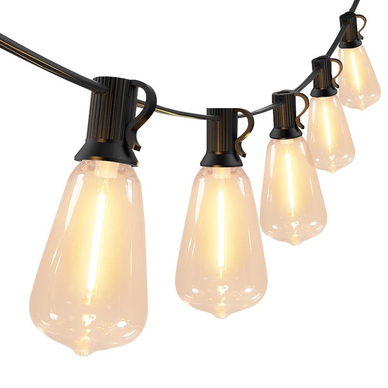 ST38 Solar LED String Lights with USB Charging - Perfect for Courtyard, Decoration, Camping, Outdoor Ambiance