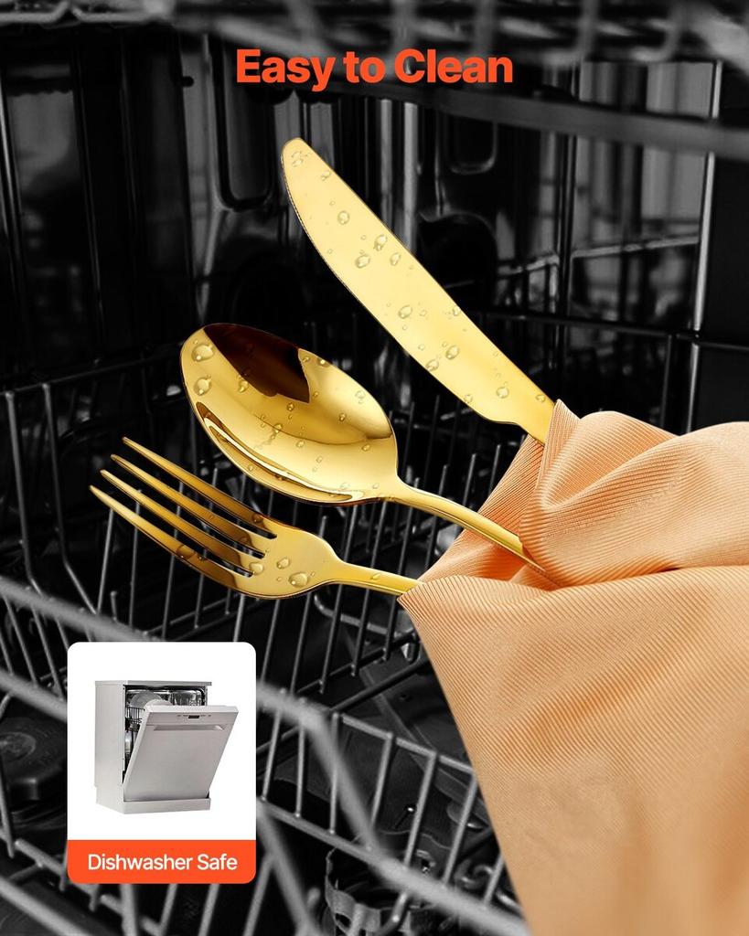 60-Piece Silverware Set Stainless Steel Cutlery Flatware Utensils for 12