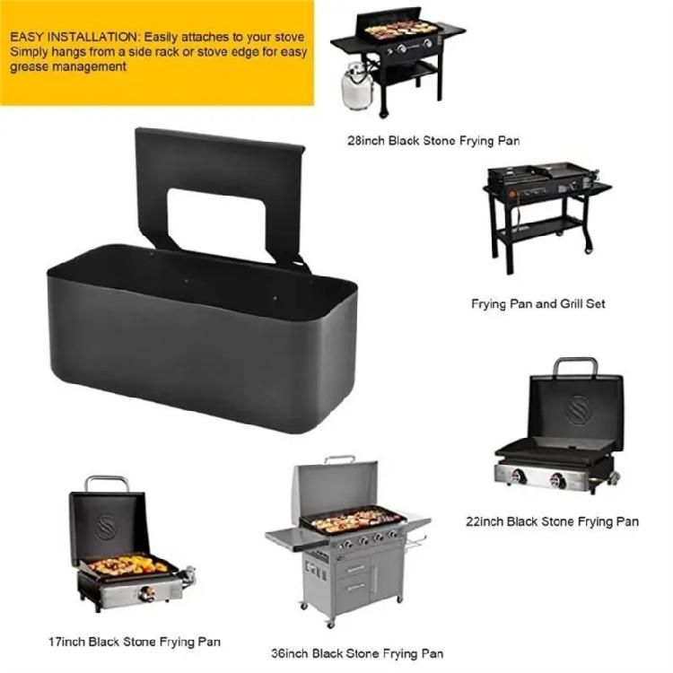 Grease Catcher Pan Replacement Part for Blackstone Stove Griddles Grease Drip Cup 17"/22"/36" Griddles Baking Cooking