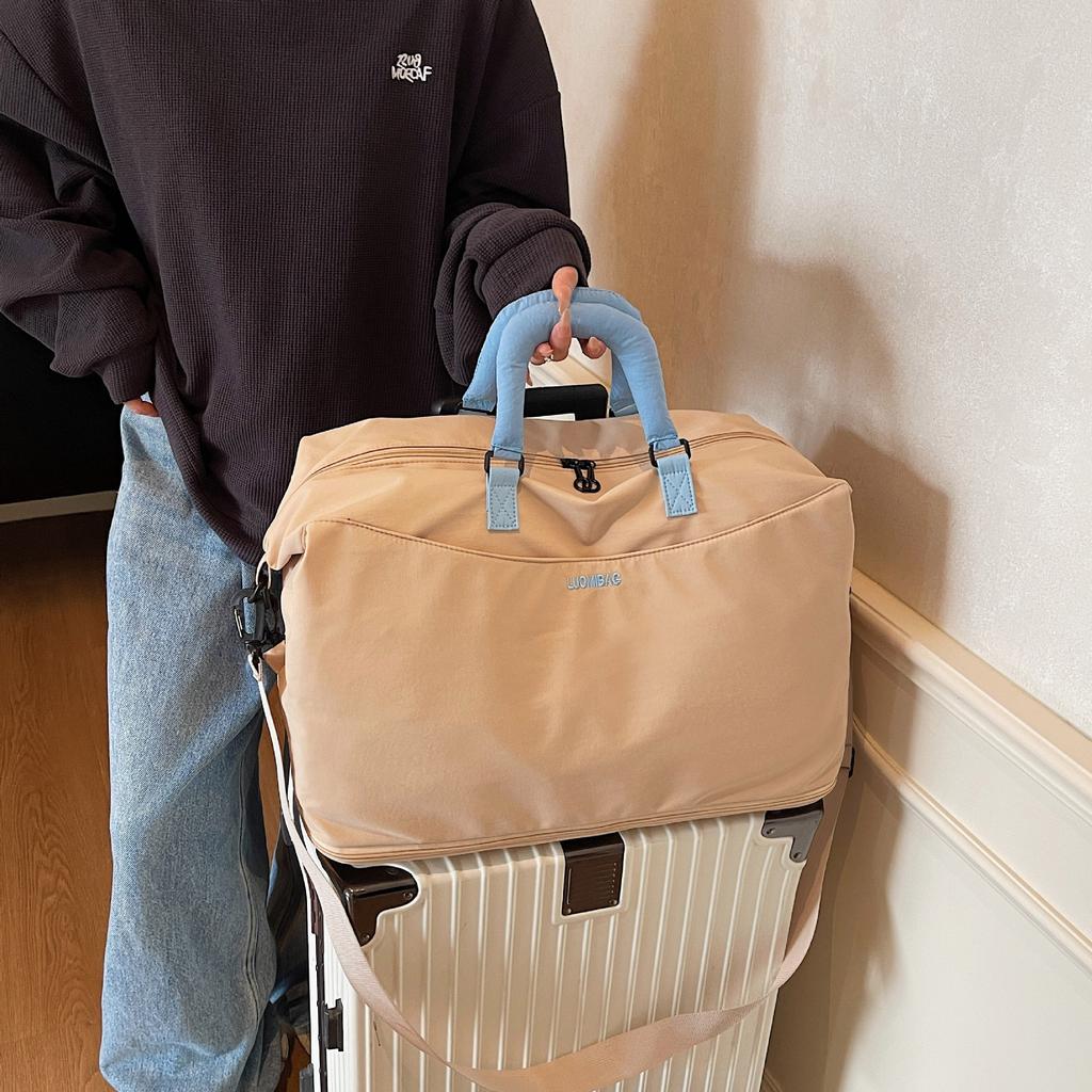 Large capacity business trip short trip bag women's sports storage duffel bag fashion fitness bag texture commuter handbag