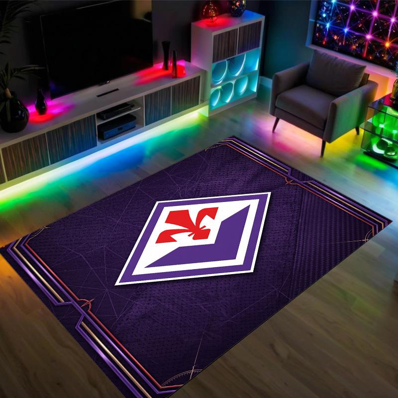 Fiorentina FC Design Crystal Velvet Carpet Cozy Non?Slip Printed Rug For Bedroom Living Room Entrance