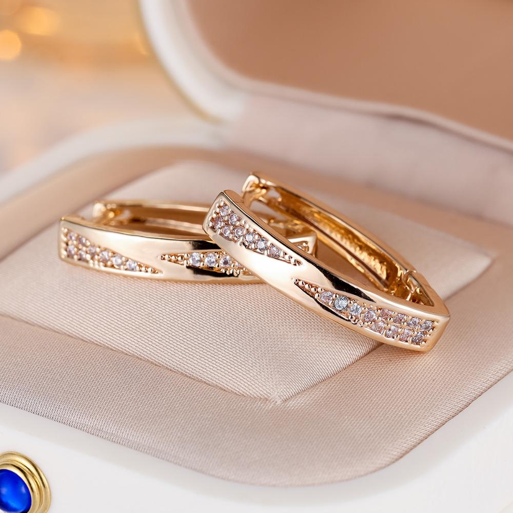 Fashion Gold Color Geometric Drop Earrings for Women Vintage English Earrings Bride Wedding Jewelry