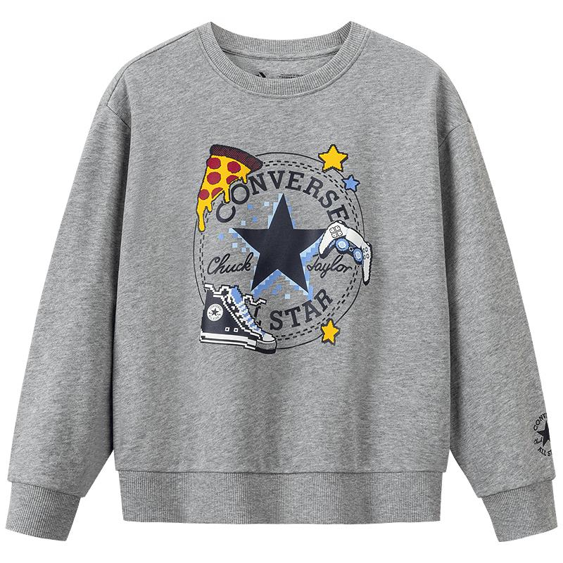 Converse Unisex Kids' Playful Print Fleece Sweatshirt
